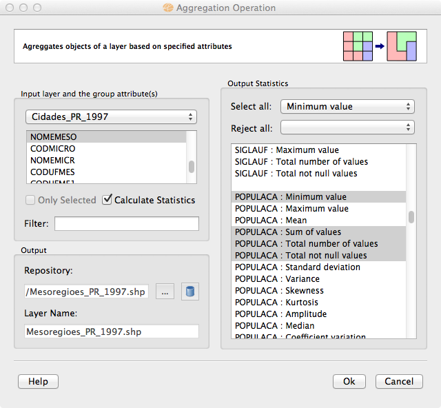 Aggregation operation