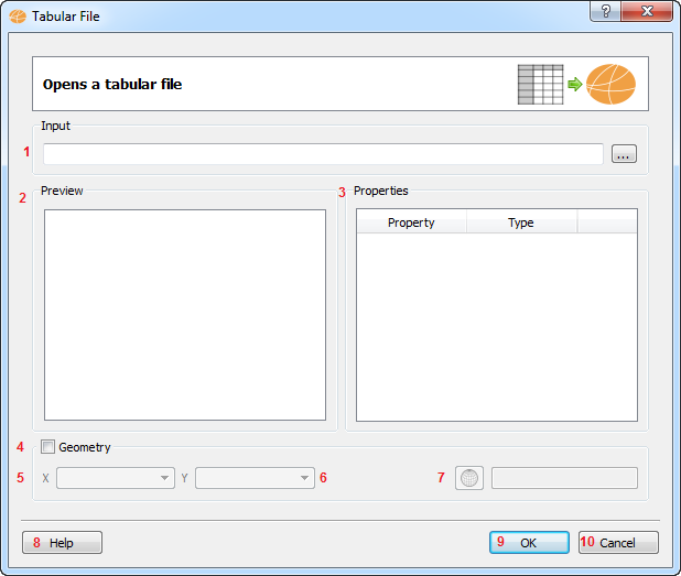 Tabular file screen.